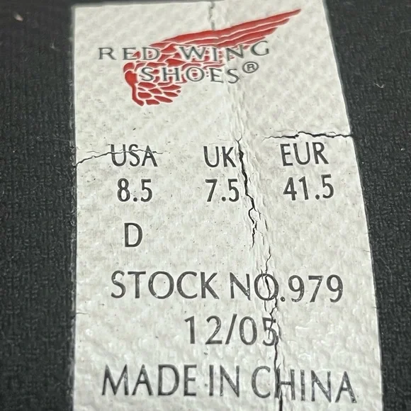 Red Wing Mens Black Leather Side Zip Moto Biker Boot Size US 8.5 - Picture 13 of 13